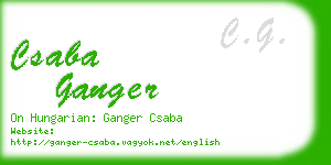 csaba ganger business card